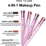 Make-up 4-in-1 PenMain Features:
✔️ All-in-One Eyeliner, Brow, Lip & Highlighter Pen
✔️ Waterproof and Long-Lasting Formula
✔️ Easy-to-Use Precision Application
✔️ Four Versatile NORYnatural eyeliner makeup for women beauty